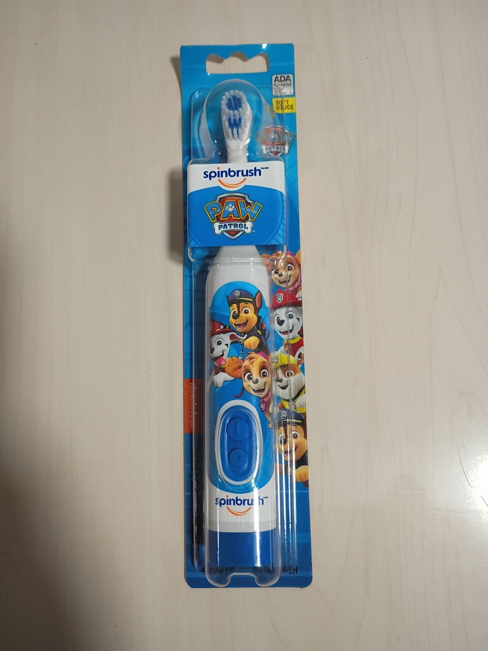 Paw Patrol Kids Spinbrush Electric Toothbrush - Blue & White NEW